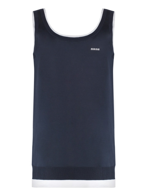 Knitted silk mini dress
