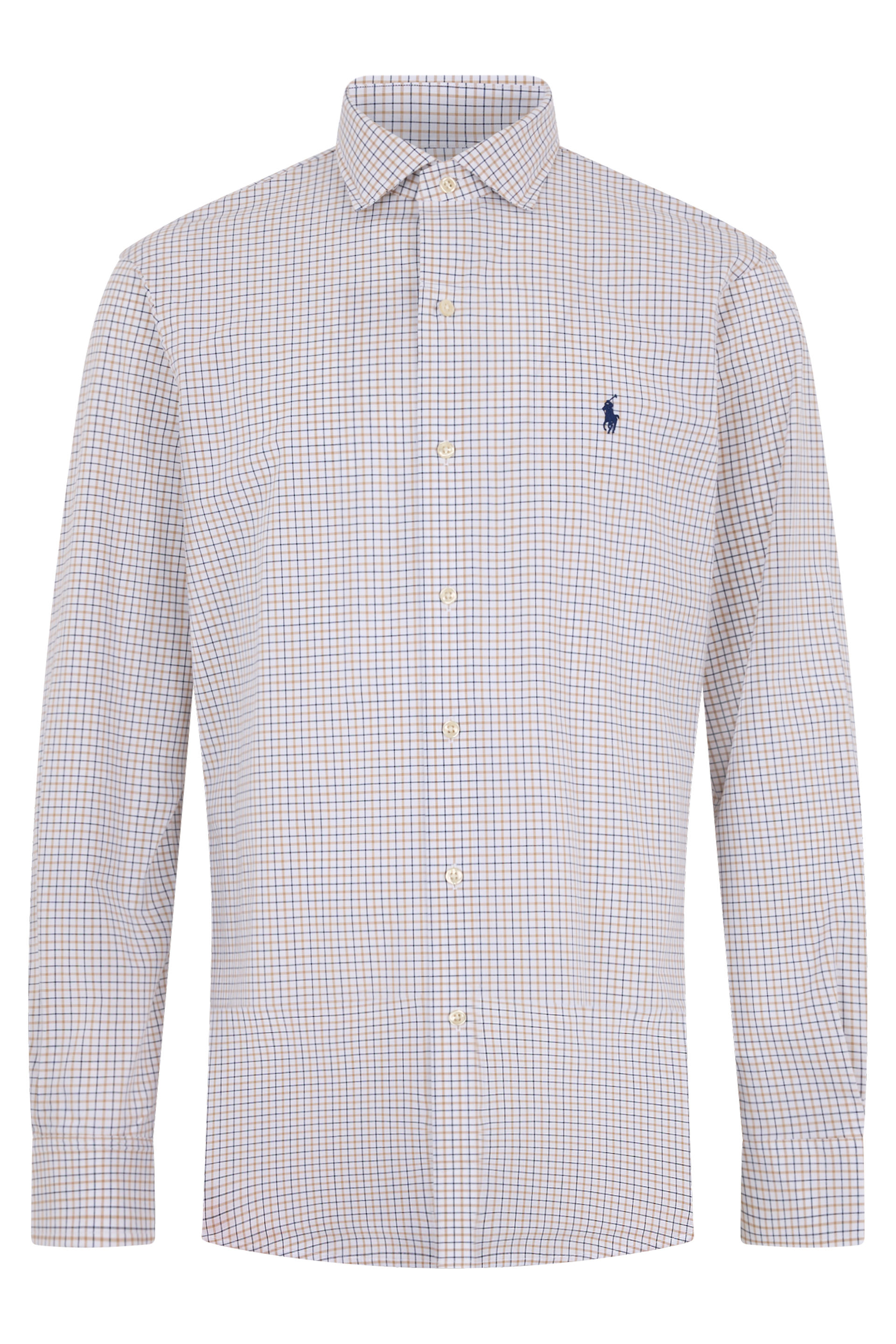 Checkered cotton poplin shirt