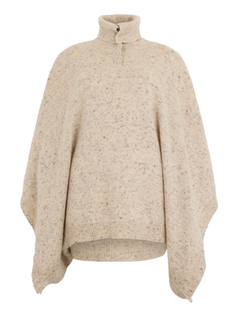 Oversized sweater with high collar