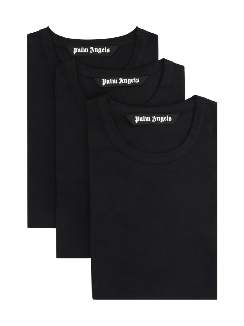 Set of three crew neck t-shirts in cotton
