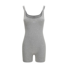 Moon Logo Ribbed Jersey Short Catsuit