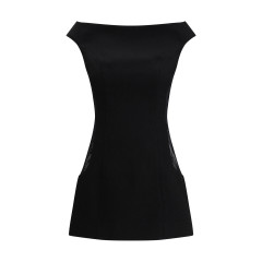 Wool Bouclé Sleeveless Mini Dress