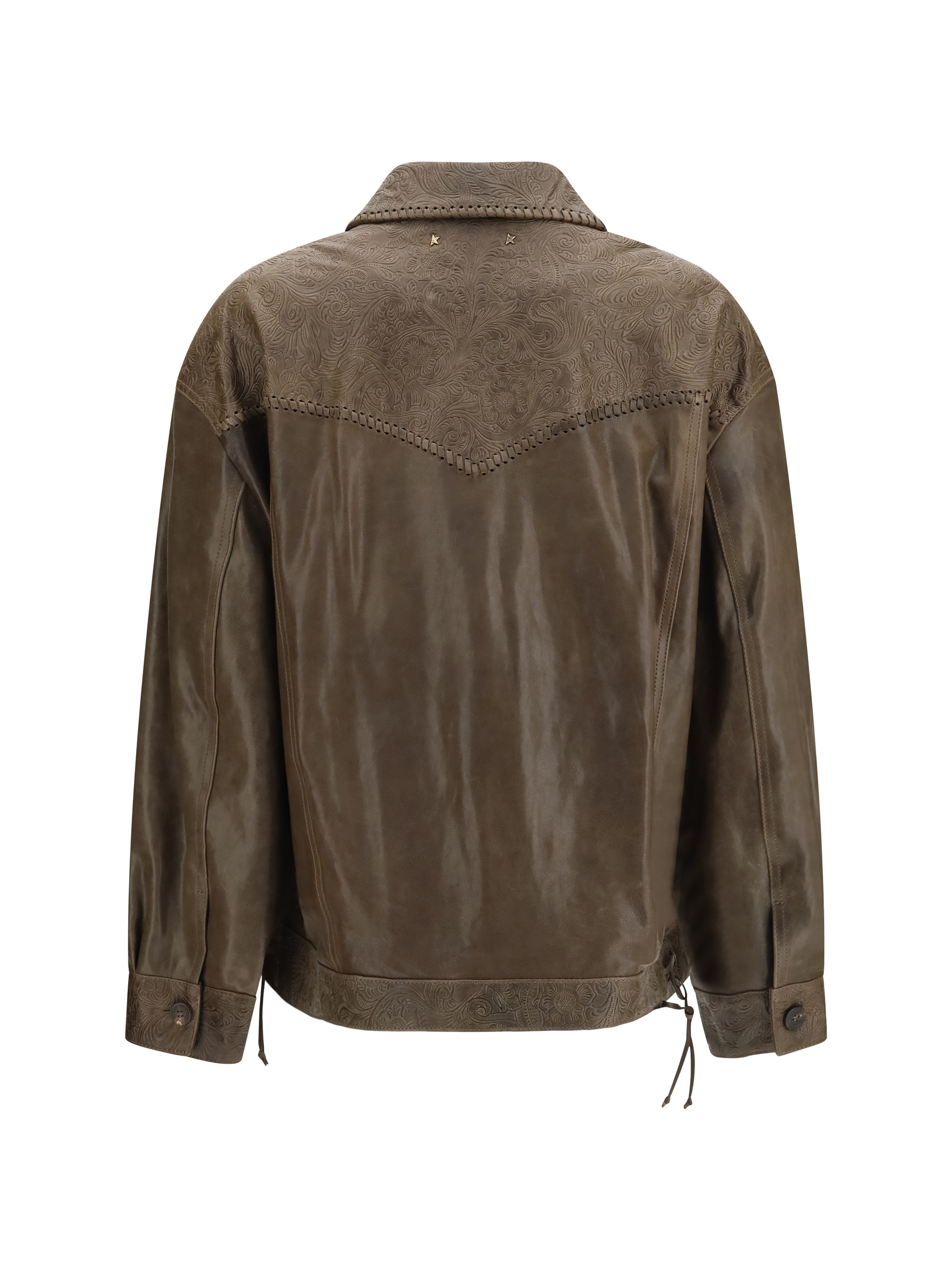 Babete leather Jacket with embossed details