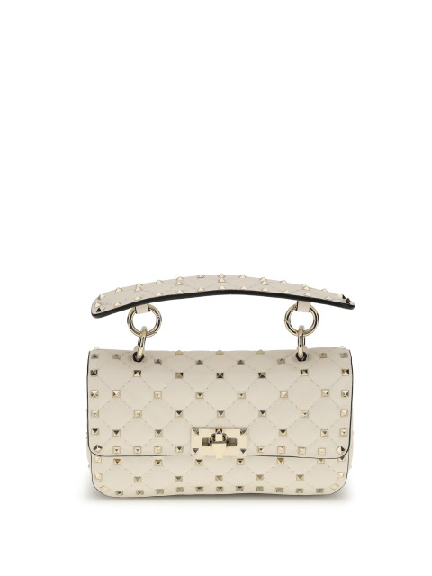 Rockstud Spike mini Top Handle Bag in nappa