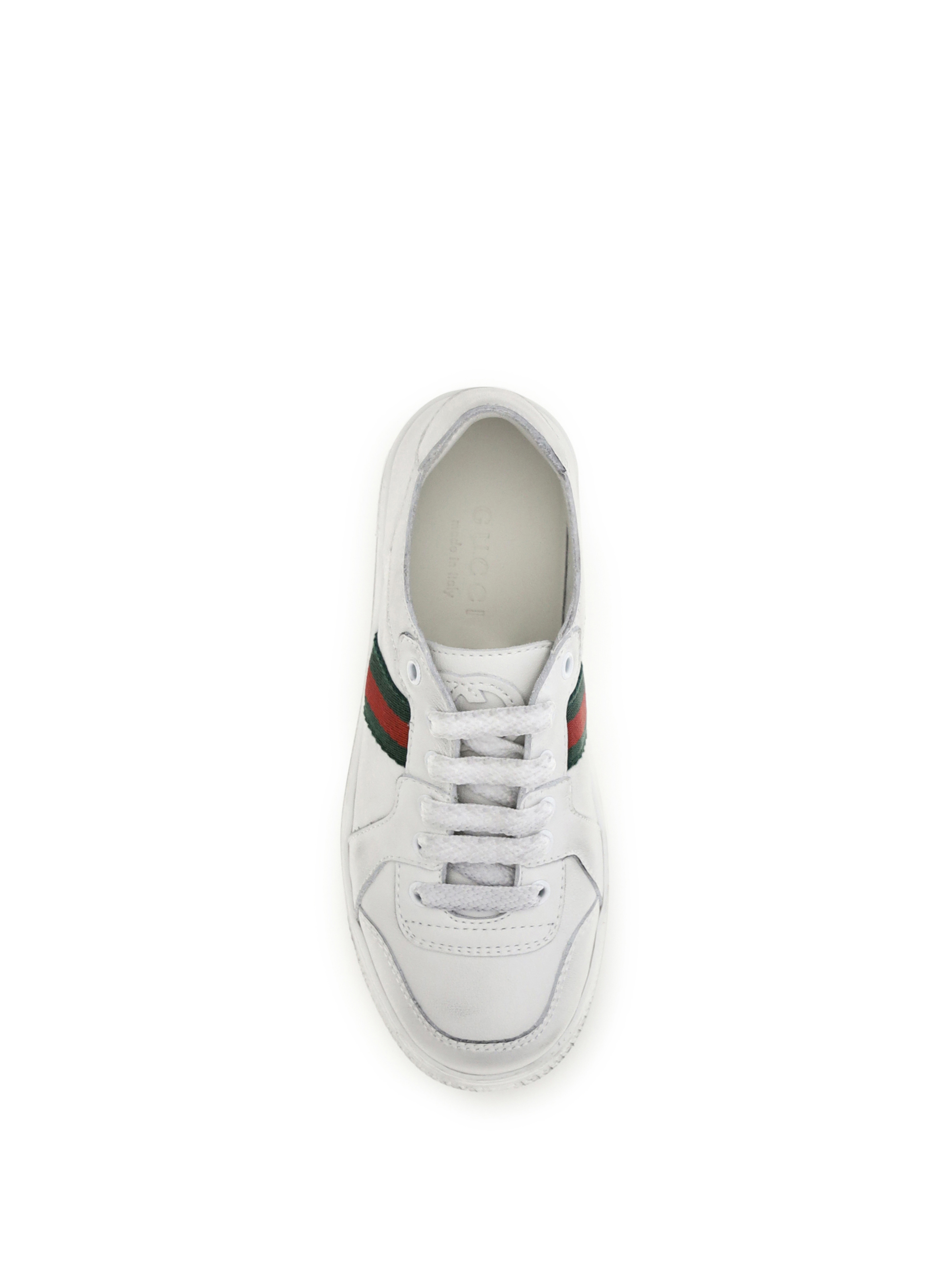 Leather Sneakers with Web detail for Boy