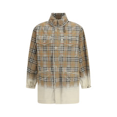 Gabardine Parka with faded Check print