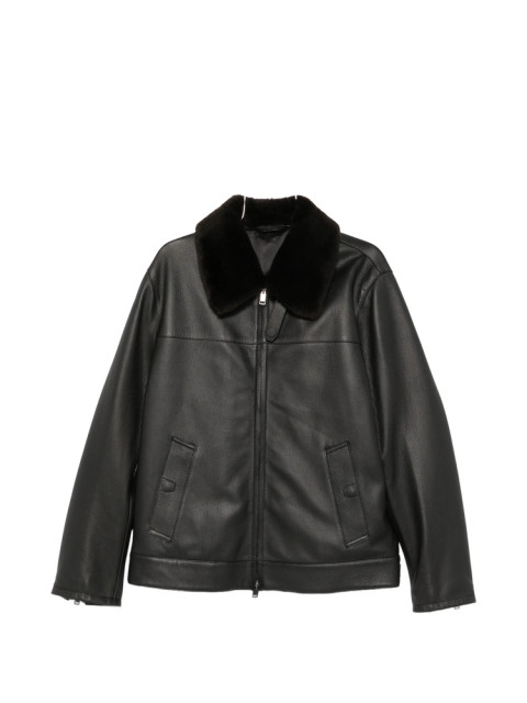 [BRIONI] Leather Jacket FW26 PLDI0L OA701 1000