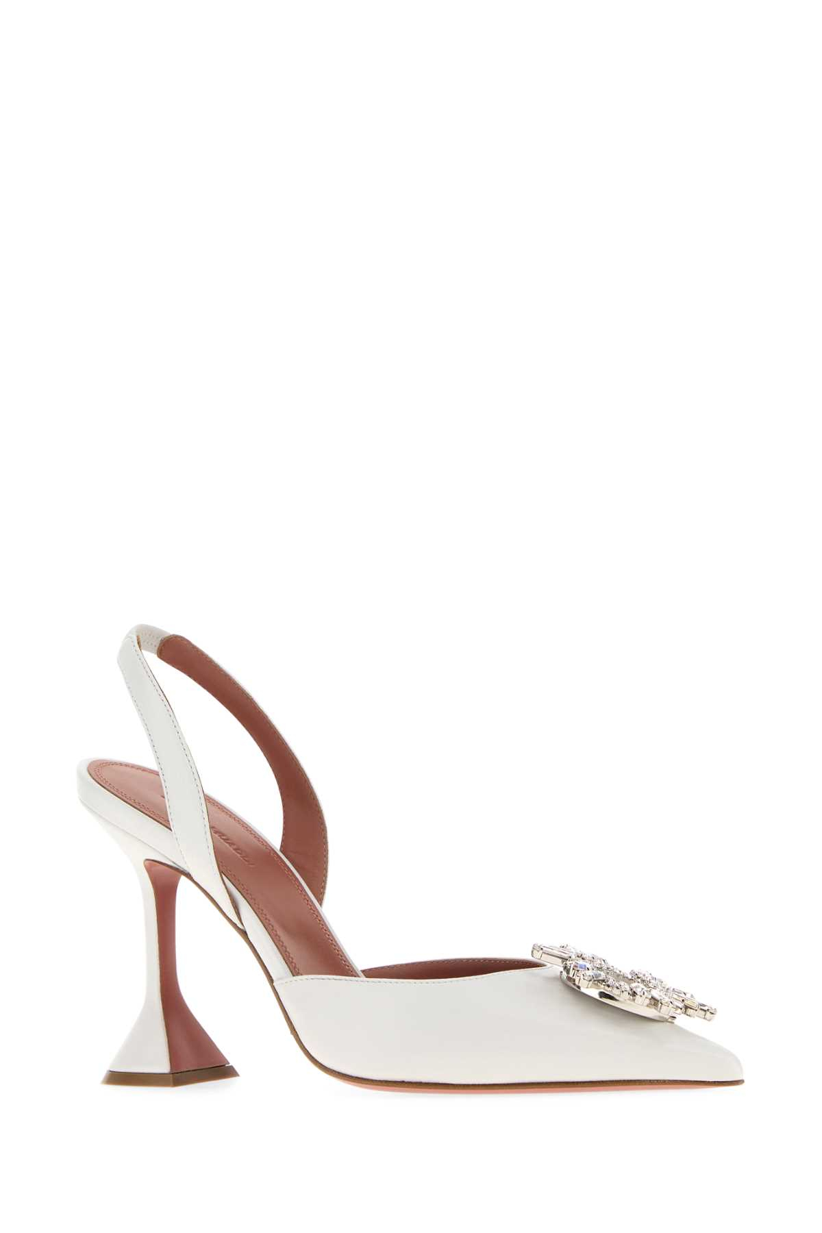 [Amina Muaddi] Sandals FW26 BEGUMSLING95 WHITE