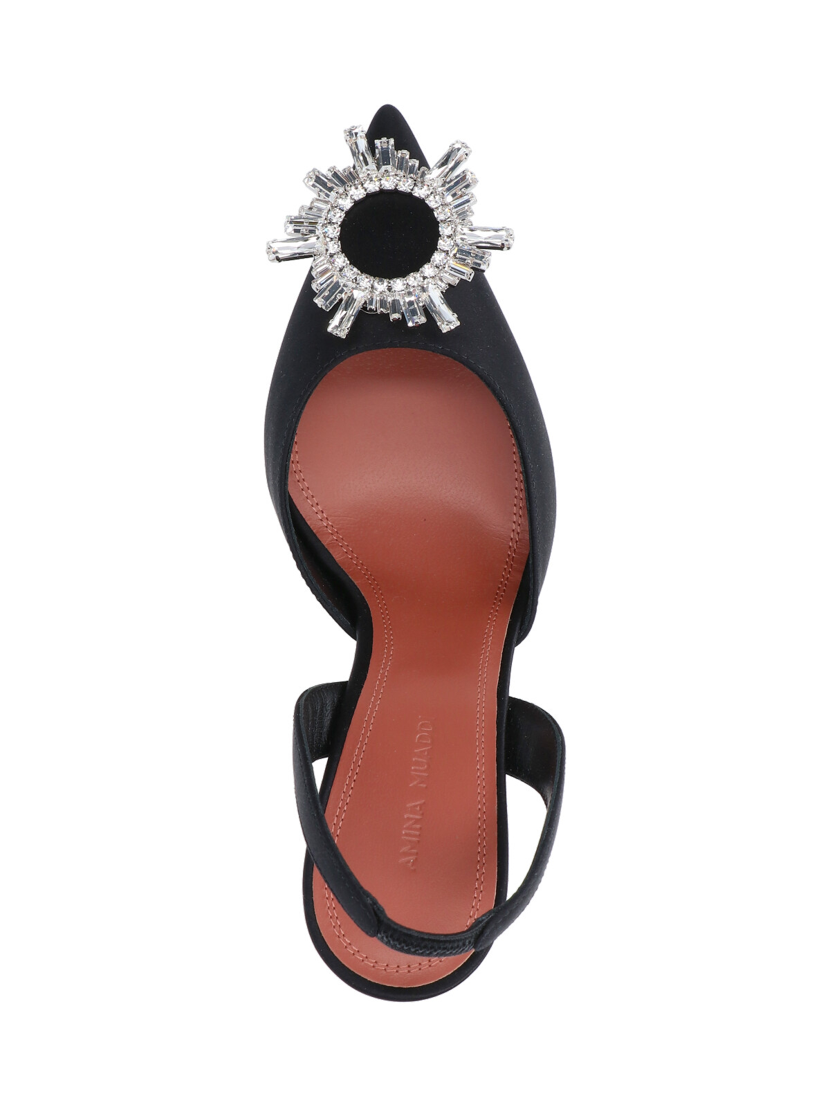 [Amina Muaddi] Pumps FW26 C9S343855BEGBLACK SATIN