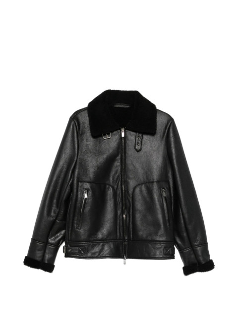 [Santoro] Leather Jacket FW26 51571-U  BLACK