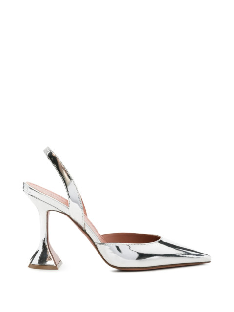 [Amina Muaddi] Slingback FW26 HOLLI 95 SILVE