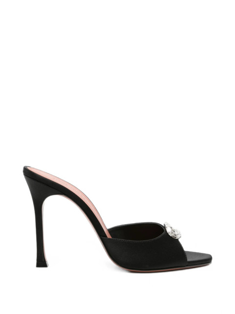 [Amina Muaddi] Mules FW26 MINI CAMELIA 105 BLKWH