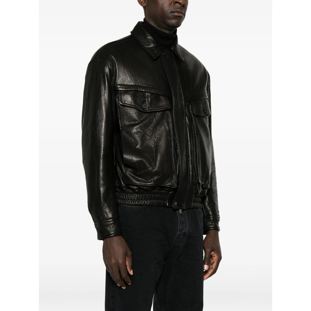 [Santoro] Leather Jacket FW26 51526-U  BLACK