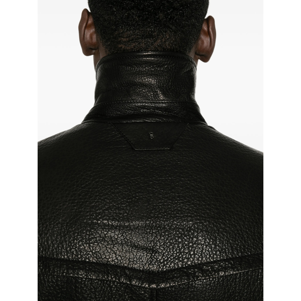 [Santoro] Leather Jacket FW26 51526-U  BLACK