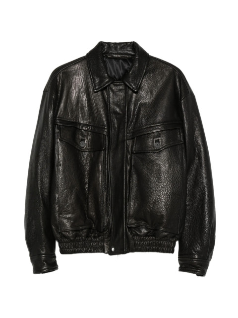 [Santoro] Leather Jacket FW26 51526-U  BLACK