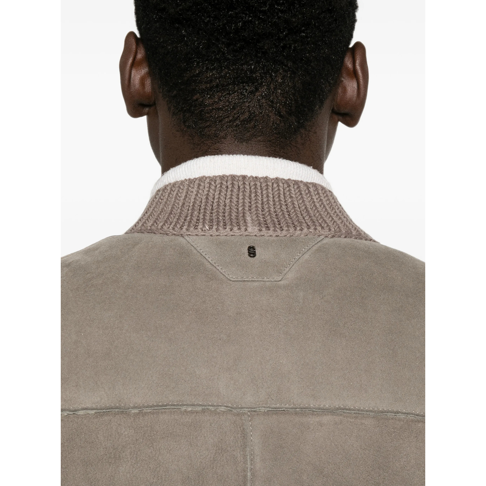 [Santoro] Leather Jacket FW26 51685-U  STONE