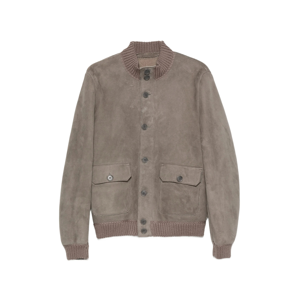[Santoro] Leather Jacket FW26 51685-U  STONE