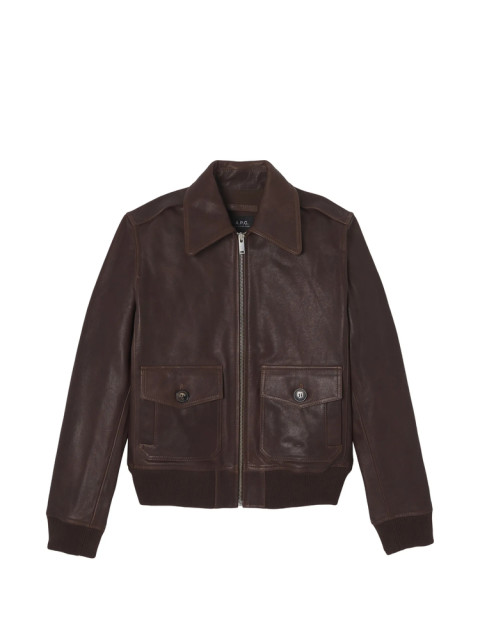 [A.P.C.] Leather Jacket FW26 PXCDG F32052 CAA