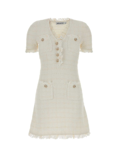 [SELF PORTRAIT] Short sleeve dress FW26 AW26146SAC CREAM