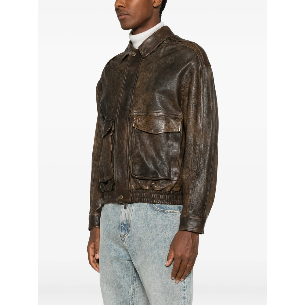 [Santoro] Leather Jacket FW26 51627-U  BROWN