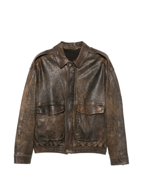 [Santoro] Leather Jacket FW26 51627-U  BROWN