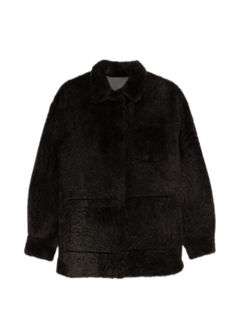 [SIMONETTA RAVIZZA] Leather Jacket FW26 F06JA437H18  CHOCO