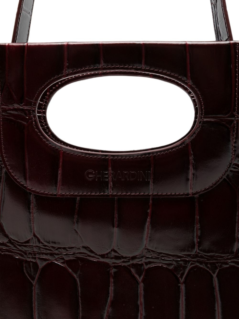 [GHERARDINI] Shoulder bag FW26 GHB0275 PIATTINA COCCO BORDEAUX