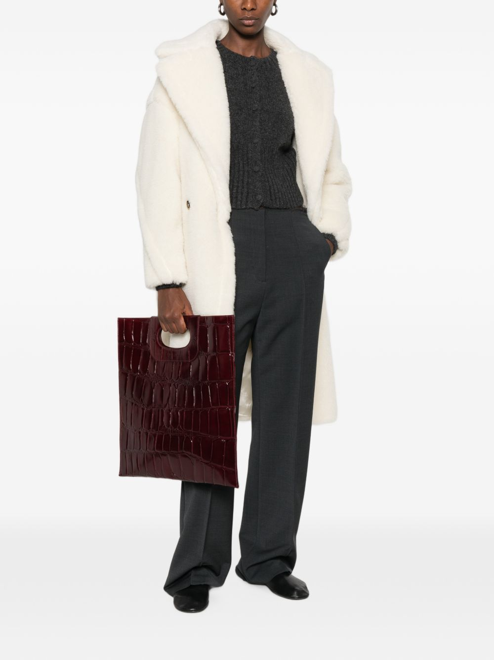 [GHERARDINI] Shoulder bag FW26 GHB0275 PIATTINA COCCO BORDEAUX