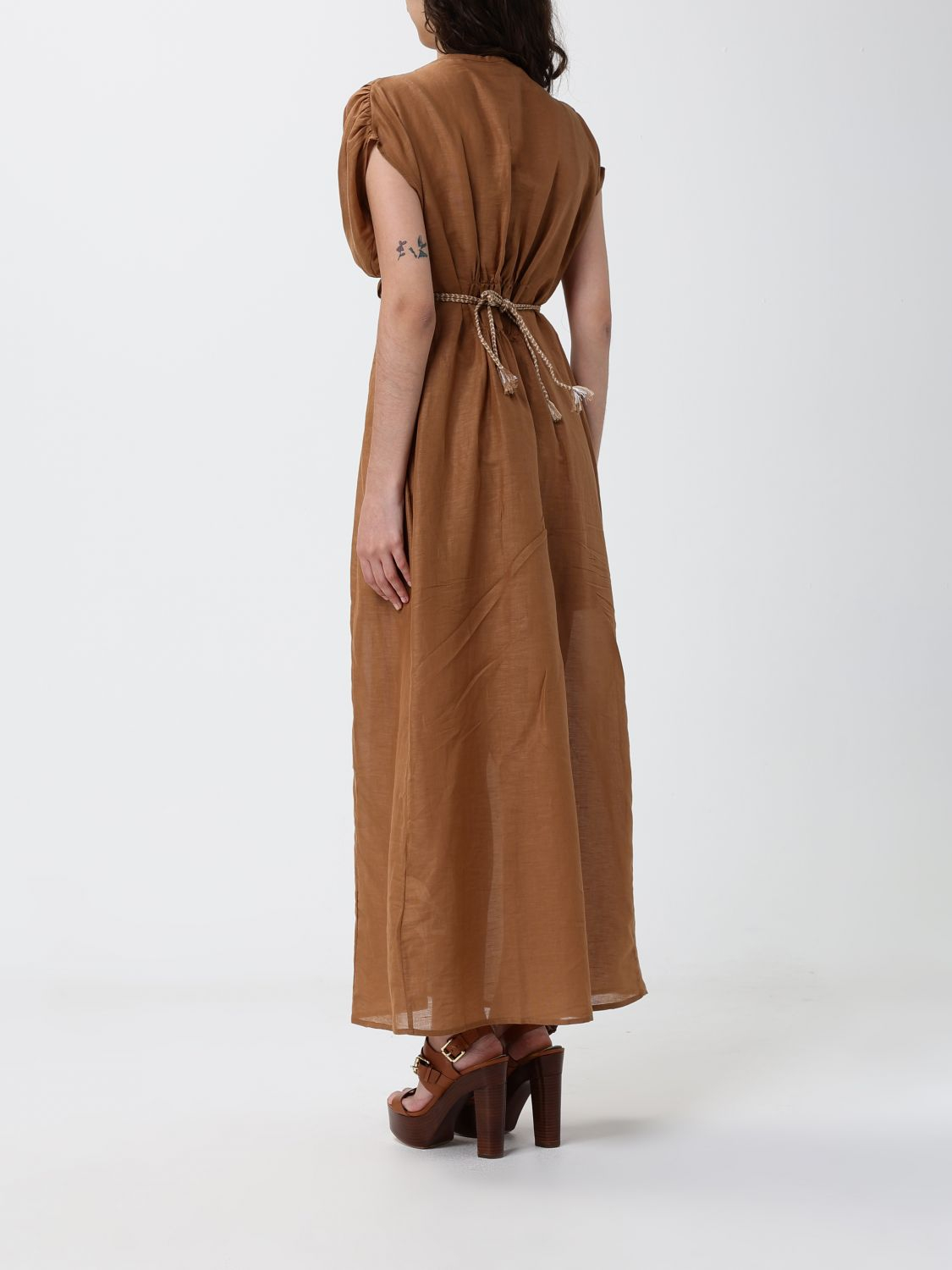 [120% LINO] Short sleeve dress SS26 33BLIW4PLQ000G494 700681