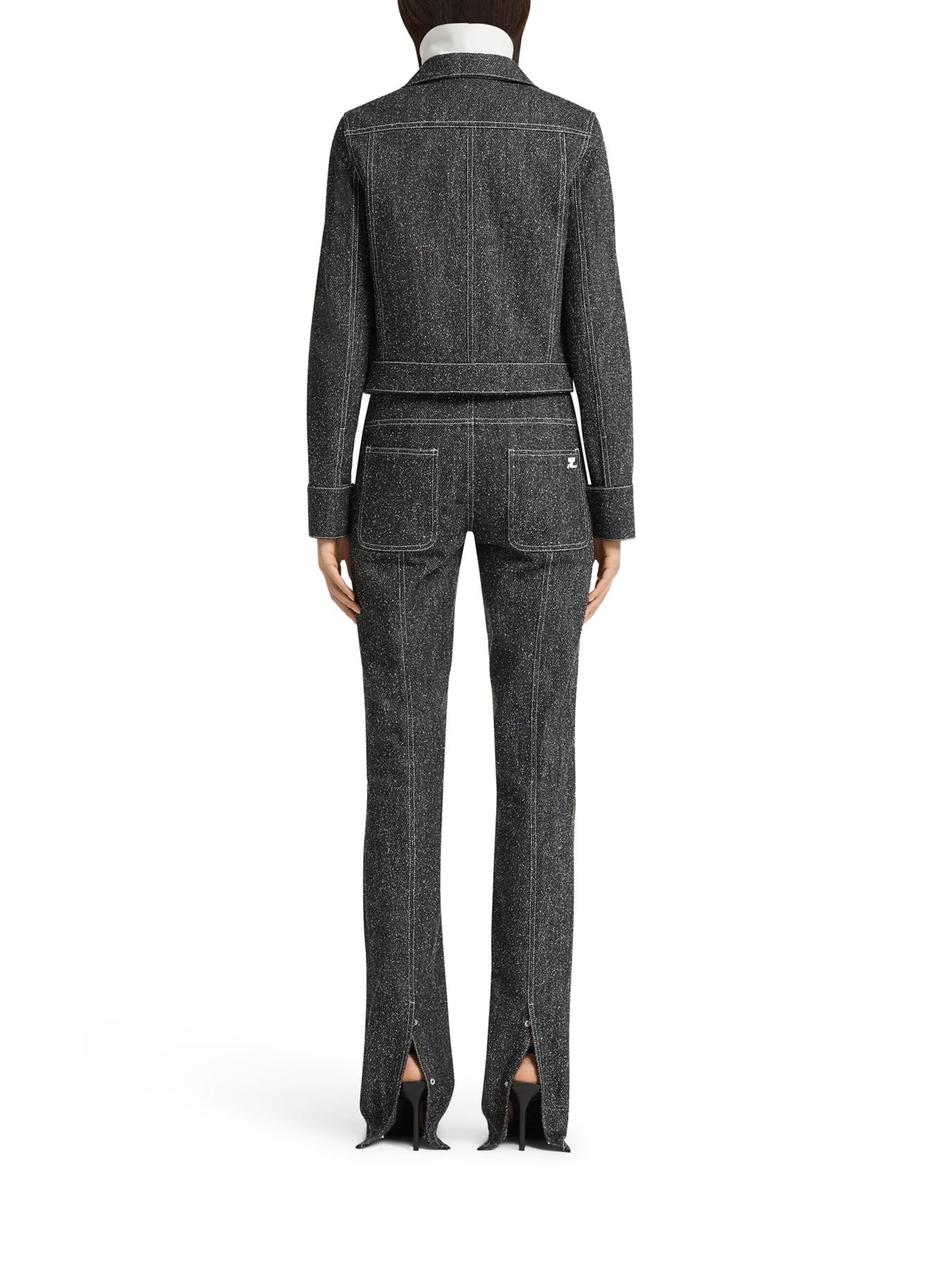 [Courreges] Denim Jacket FW26 426DOW023DE00689901 BLACK HERITAGE WHITE