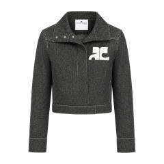 [Courreges] Denim Jacket FW26 426DOW023DE00689901 BLACK HERITAGE WHITE