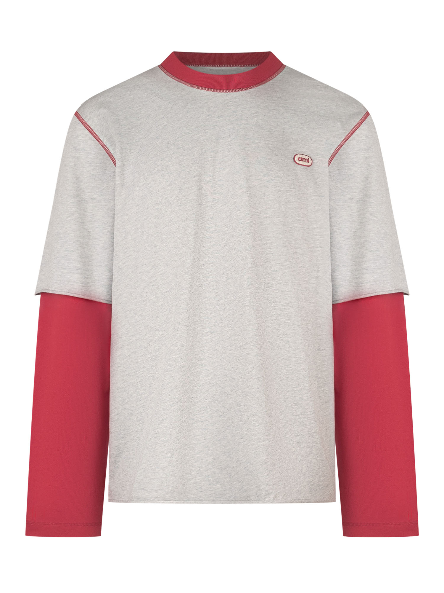 [AMI ALEXANDRE MATTIUSSI] T-shirts Long Sleeve FW26 HTS415JE0243 A266