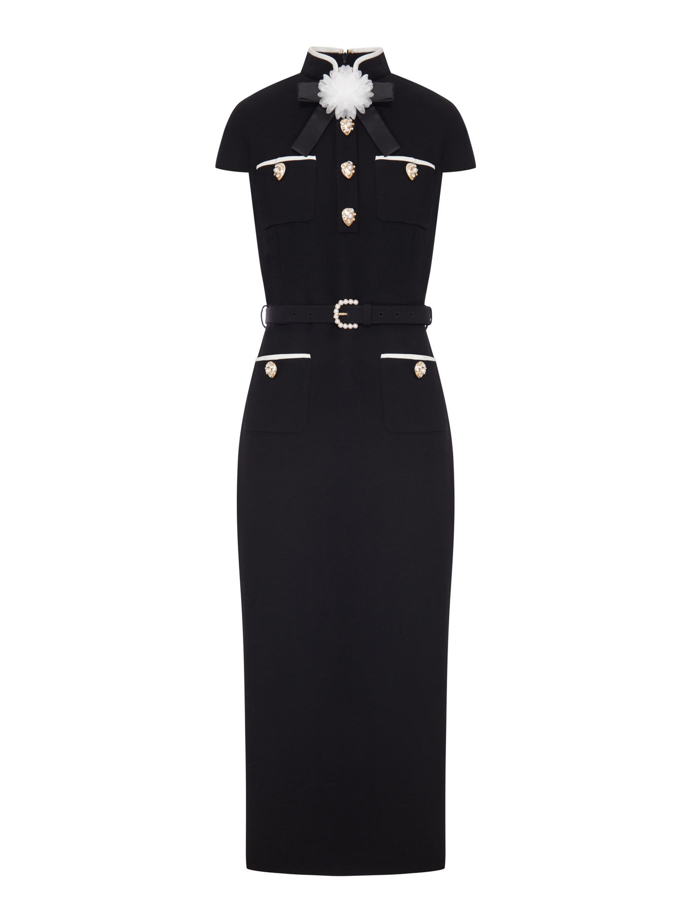 [Self-portrait] Short sleeve dress FW26 AW26074MBBBLACK