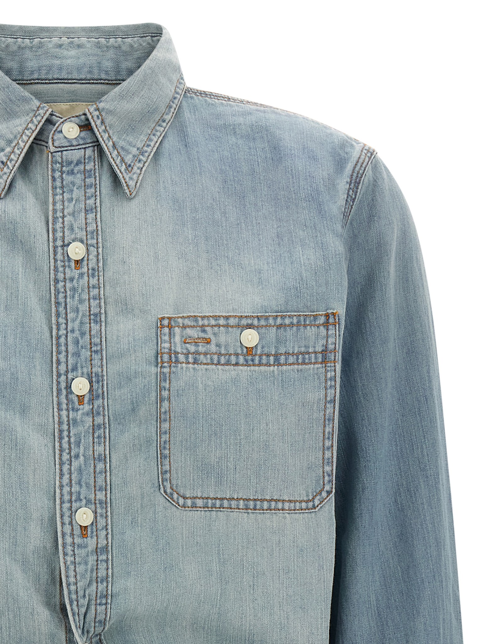 [R13] Shirts Long Sleeve FW26 R13WD185D351ARIVERBLUE