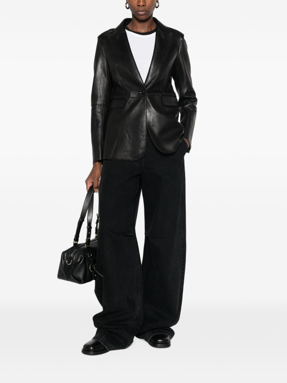 [PAROSH] Leather Jacket FW26 D431760SMACIOCK26W013