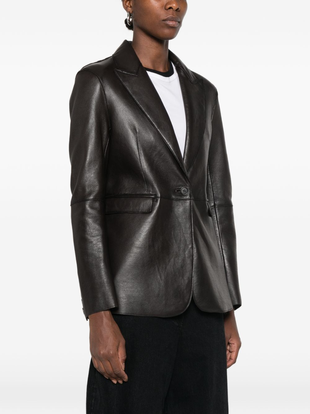 [PAROSH] Leather Jacket FW26 D431760SMACIOCK26W086