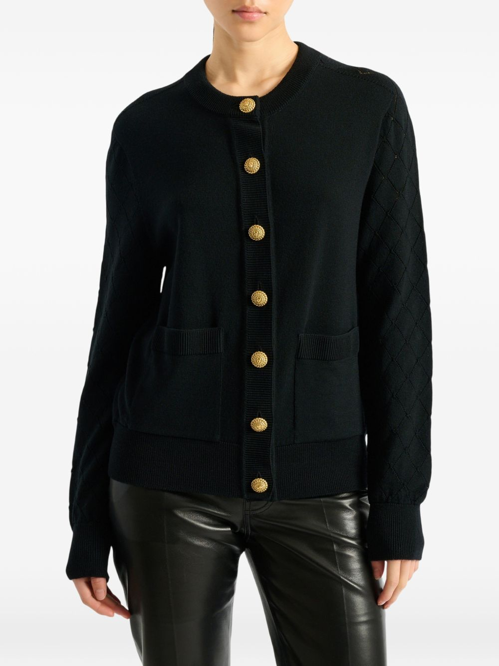 [Balmain] Cardigan FW26 HF1KN085KJ990PA
