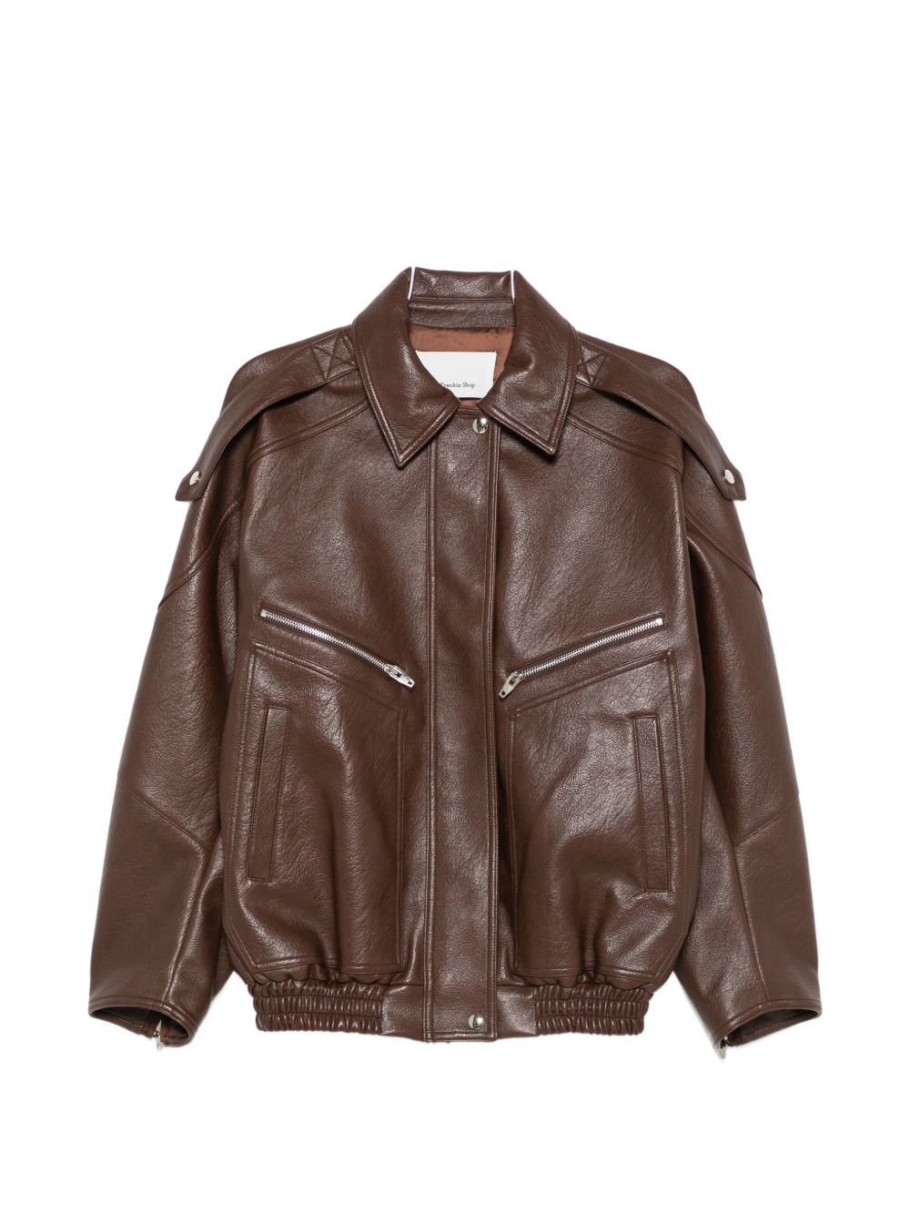 [THE FRANKIE SHOP] Leather Jacket FW26 JAFS22714200BROWN
