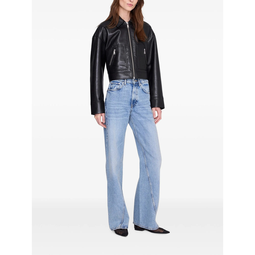 [Anine Bing] Leather Jacket FW26 A-01-12439  BLK81
