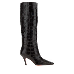 [Amina Muaddi] Boots FW26 MONABOOT80 SHINYCOFFEE