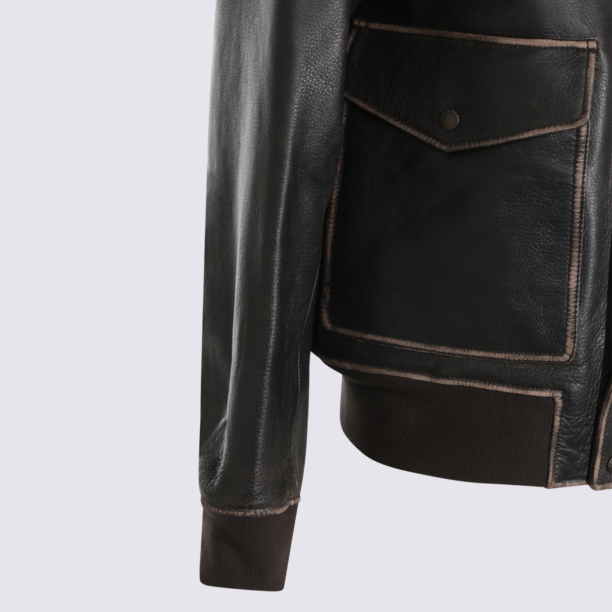 [Rag & Bone] Leather Jacket FW26 RV4I26F0MLTBROWN