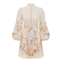 [Zimmermann] Long sleeve dress FW26 9142DF261CRBQ CREAM BOUQUET