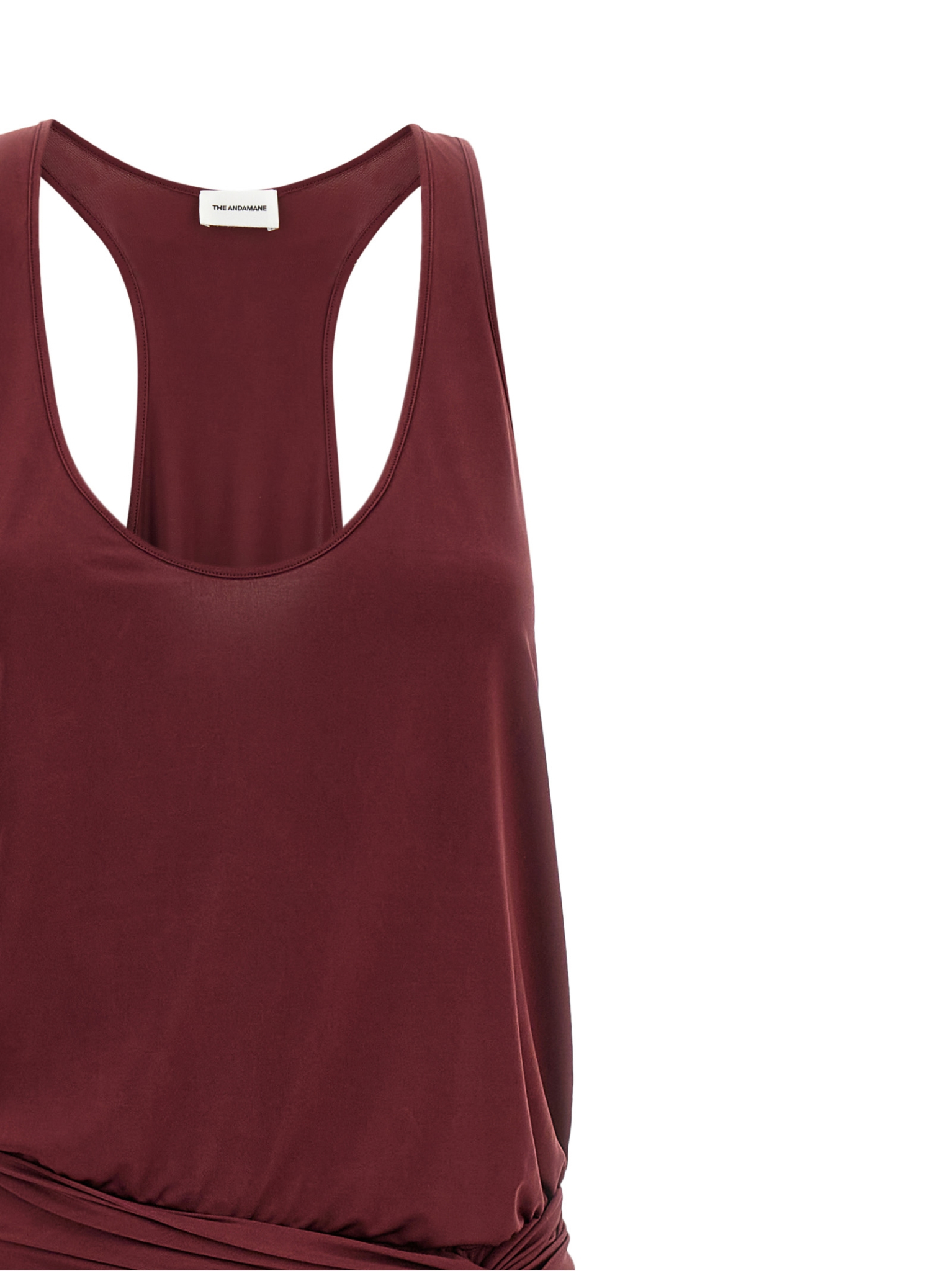 [THE ANDAMANE] Sleeveless dress SS26 TM190147BTJP142ROUGENOIR