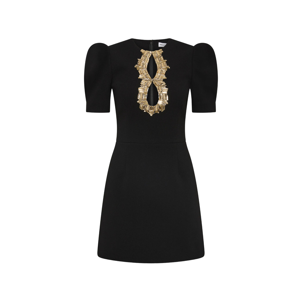 [Rebecca Vallance] Short sleeve dress FW26 2602-1590  BLACK