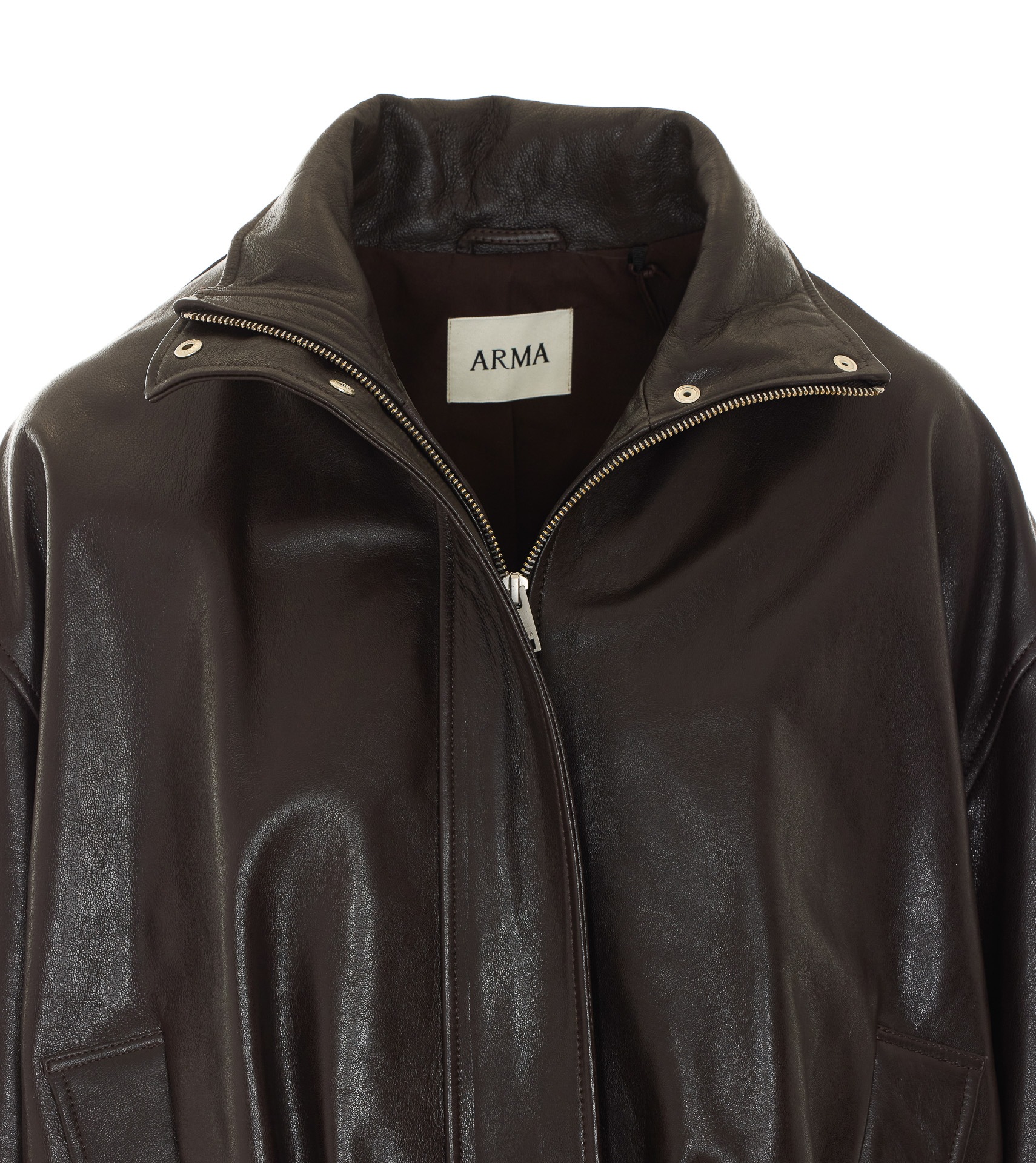 [Arma] Leather Jacket FW26 010L266053.02COFFEE BEAN