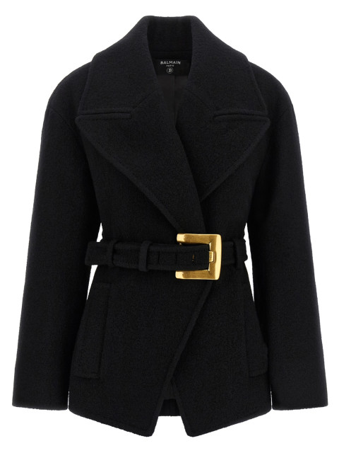 [Balmain] Coat FW26 HF1UA215WC700PA