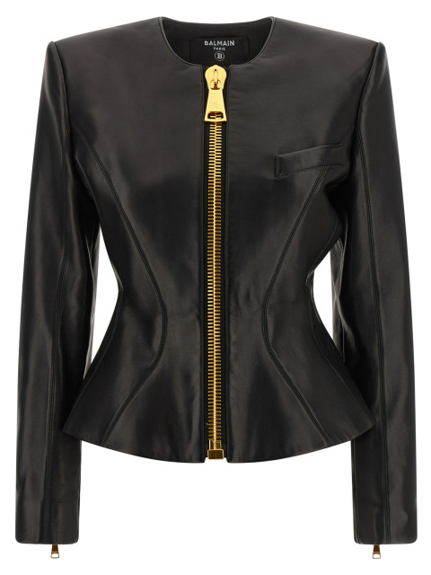 [Balmain] Leather Jacket FW26 HF1SK691LC620PA