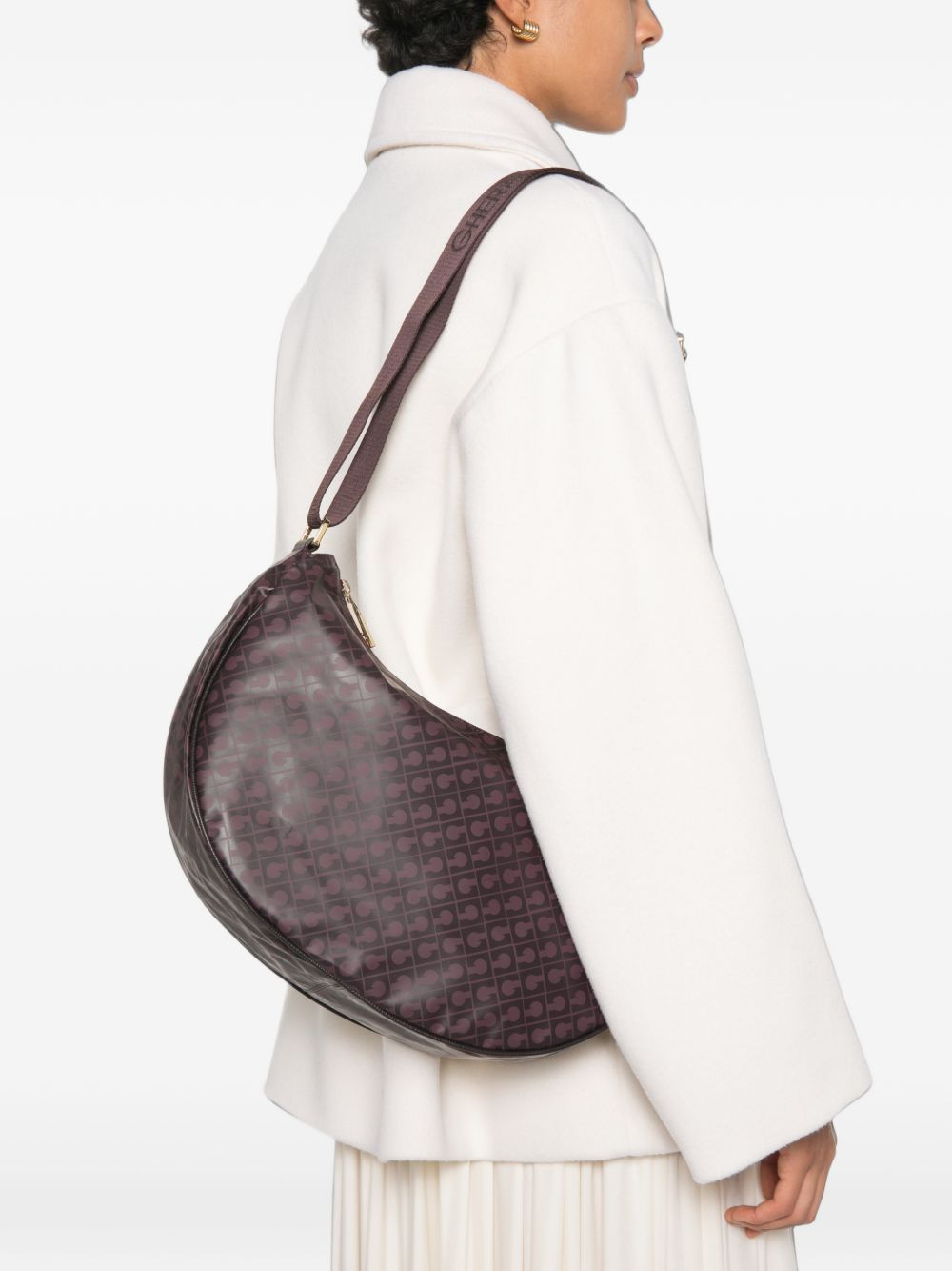 [GHERARDINI] Bag FW26 GH0330 SMALL HOBO BORDEAUX