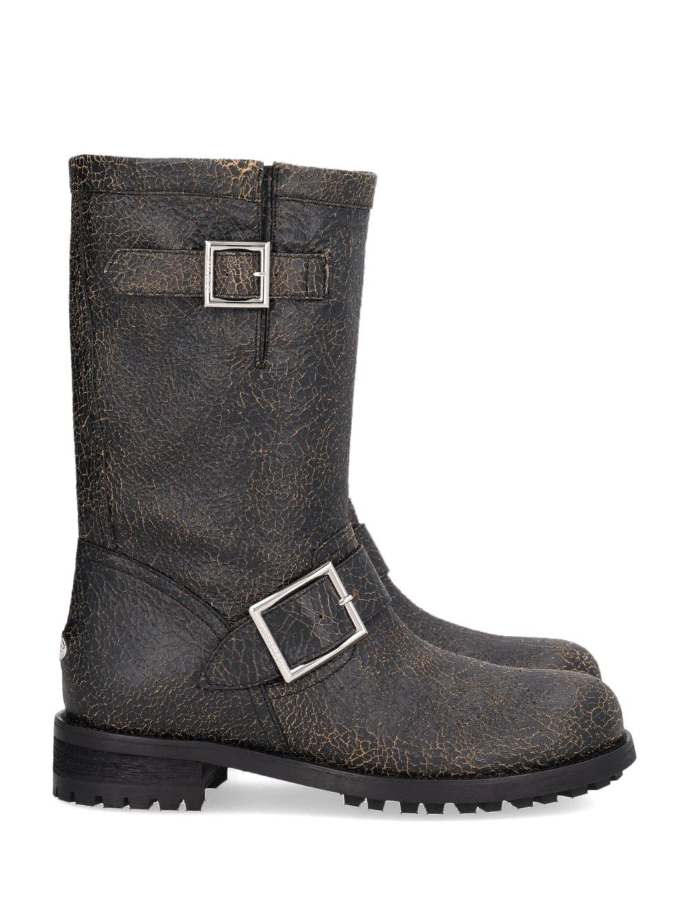 [Jimmy Choo] Boots CO BIKER MIDBLACK/TOFFEE