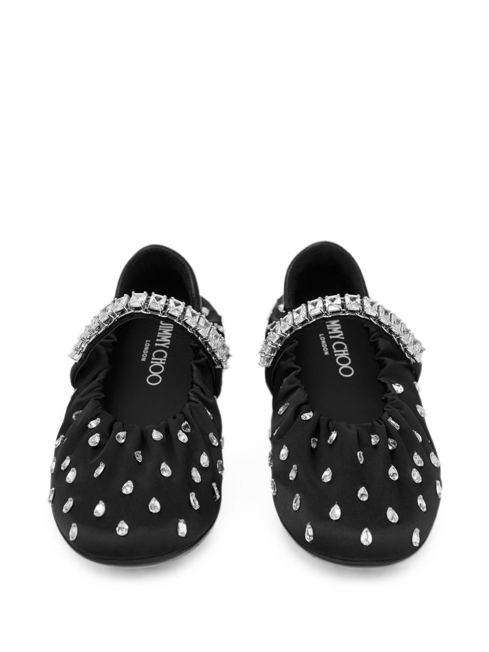 [Jimmy Choo] Flat shoes FW26 JADEBALLERINAQEPBLACK/CRYSTAL
